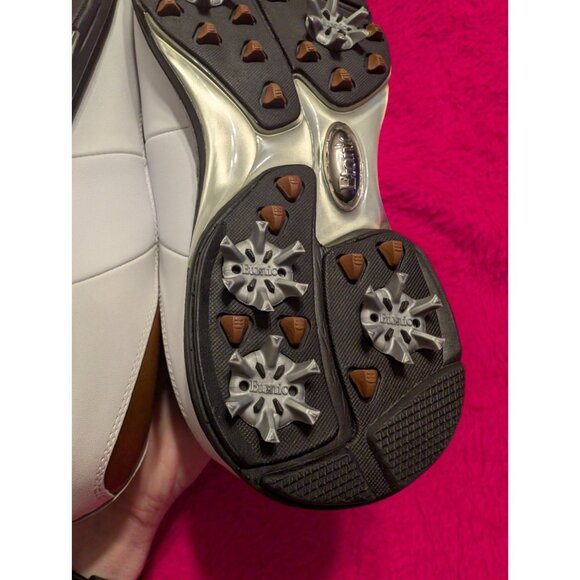 Etonic Stabilites Men’s Golf Shoes White Brown Leather Spiked Size 7 M 2004 VTG - Picture 11 of 11